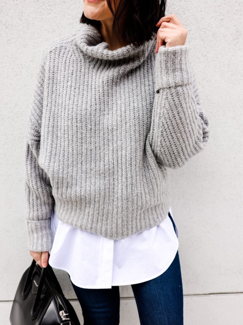 Cozy Gray Turtleneck Sweater